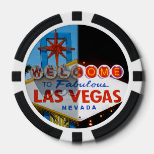 Welkom in Las Vegas - dag of nacht Poker Chips
