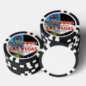 Welkom in Las Vegas - dag of nacht Poker Chips (Opstapeling)