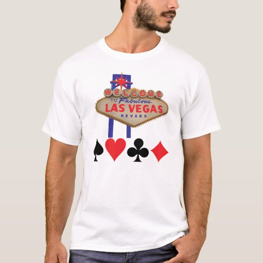 Welkom in Las Vegas met kaartpakken t-shirt (Voorkant)