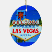 Welkom in Las Vegas met kerstversiering Keramisch Ornament (Rechts)