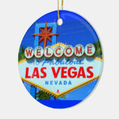 Welkom in Las Vegas met kerstversiering Keramisch Ornament (Links)