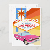 Welkom in Las Vegas Nevada Briefkaart (Voorkant / Achterkant)