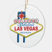 Welkom-in-Las-Vegas Retro Keramisch Ornament (Links)