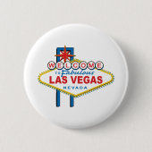 Welkom in Las-Vegas Ronde Button 5,7 Cm (Voorkant)