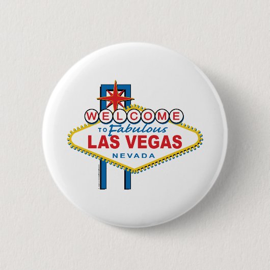 Welkom in Las-Vegas Ronde Button 5,7 Cm (Voorkant)