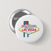 Welkom in Las-Vegas Ronde Button 5,7 Cm (Voorkant /achterkant)