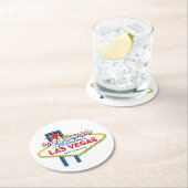 Welkom in Las-Vegas Ronde Kartonnen Onderzetter (Insitu)