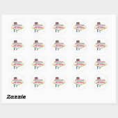 Welkom in Las-Vegas Ronde Sticker (Vel)