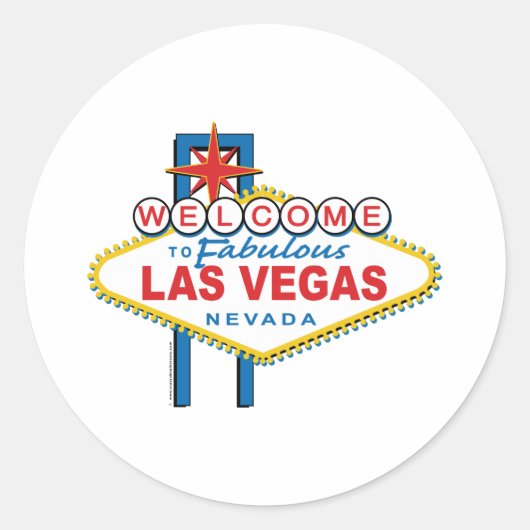 Welkom in Las-Vegas Ronde Sticker (Voorkant)