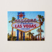 Welkom in Las Vegas Sign Jigzaag Puzzle Legpuzzel (Horizontaal)