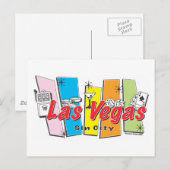 Welkom in Las-Vegas Sin City Briefkaart (Voorkant / Achterkant)