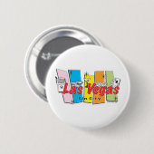 Welkom in Las-Vegas Sin City Ronde Button 5,7 Cm (Voorkant /achterkant)