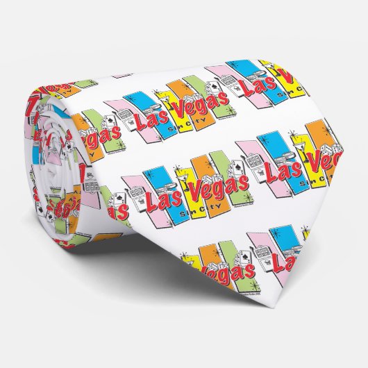 Welkom in Las-Vegas Sin City Stropdas (Opgerold)
