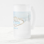 Welkom in Las Vegas - Sky Baby Blue Matglas Bierpul (Voorkant rechts)