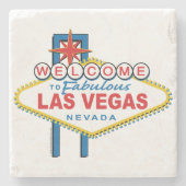 Welkom in Las-Vegas Stenen Onderzetter (Voorkant)