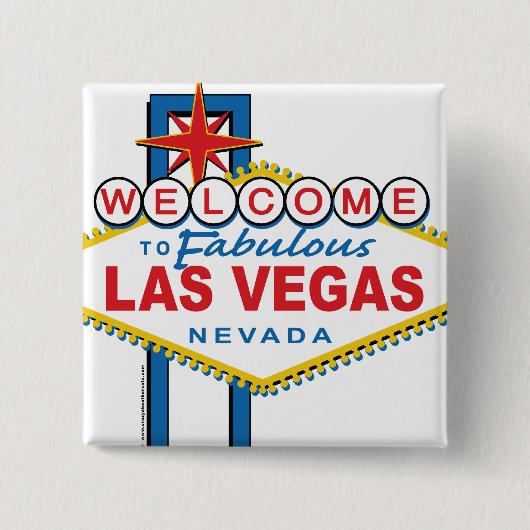 Welkom in Las-Vegas Vierkante Button 5,1 Cm (Voorkant)