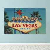 welkom in Las Vegas Wall Art Canvas Afdruk (Insitu (Houten vloer))