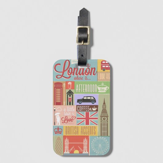 Welkom in Londen Bagagelabel (Voorkant (verticaal))