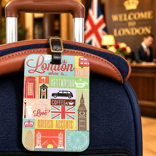 Welkom in Londen Bagagelabel