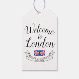 Welkom in Londen | Bestemming Huwelijk Douane Cadeaulabel
