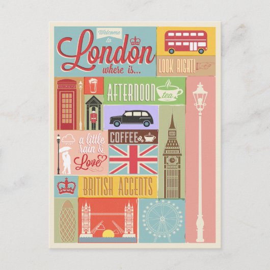 Welkom in Londen Briefkaart (Voorkant)