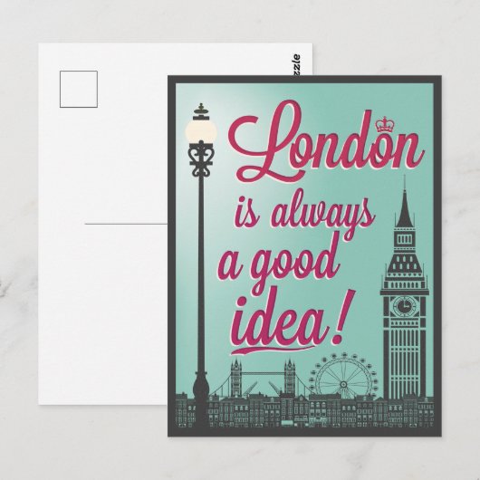 Welkom in Londen Briefkaart (Voorkant / Achterkant)