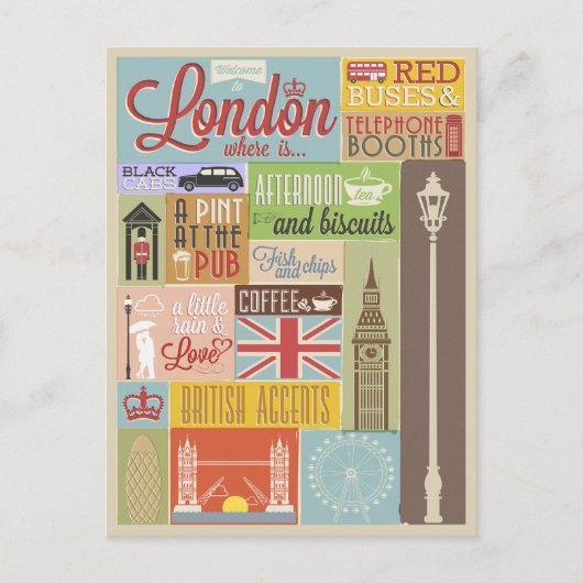  Welkom in Londen Briefkaart (Voorkant)