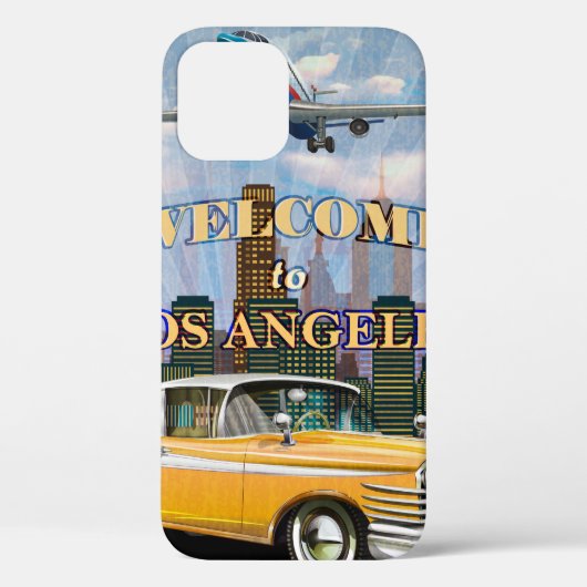 Welkom in Los Angeles retro poster. Case-Mate iPhone Case (Achterkant)