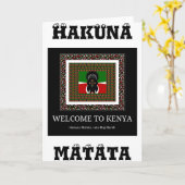 Welkom in Magisch Kenia: Hakuna Matata Kaart (Gele Bloem)