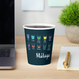 Welkom in Málaga 1: El Café Papieren Bekers