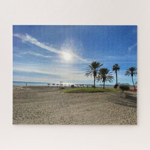 Welkom in Malaga, Spanje, Middellandse Zeekust Ji Legpuzzel
