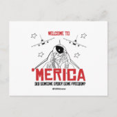 Welkom in Merica - Heeft iemand enige vrijheid bes Briefkaart (Voorkant)