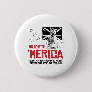 Welkom in Merica Ronde Button 5,7 Cm
