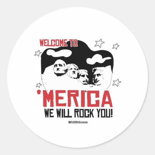 Welkom in Merica - We zullen je laten rotten Ronde Sticker (Voorkant)
