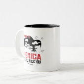 Welkom in Merica - We zullen je laten rotten Tweekleurige Koffiemok (Voorkant links)