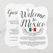 Welkom in Mexico | Bestemming Huwelijk Douane Kaart (Voorkant / Achterkant)
