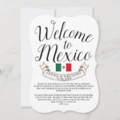 Welkom in Mexico | Bestemming Huwelijk Douane Kaart (Voorkant)