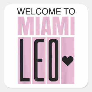 Welkom in Miami Leo 10 - GOAT Vierkante Sticker