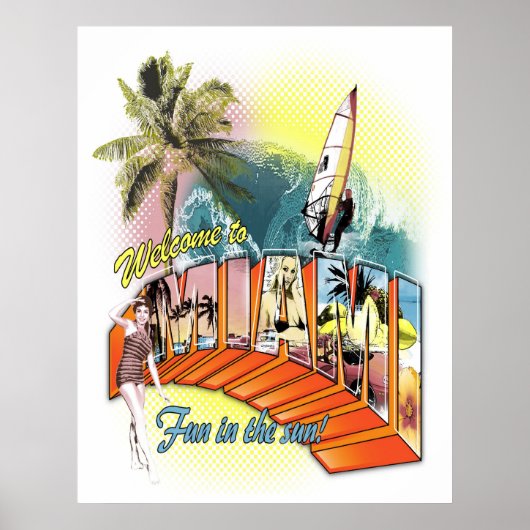 welkom in miami poster (Voorkant)