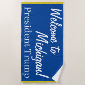 Welkom in Michigan! Trump Rally Towel Strandlaken (Voorkant)