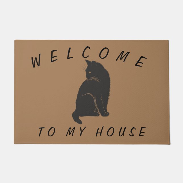 Welkom in mijn huis Cat Doormat Deurmat (Voorkant)