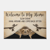 Welkom in mijn huis Sloth Mat, lui Sloth Deurmat (Voorkant)