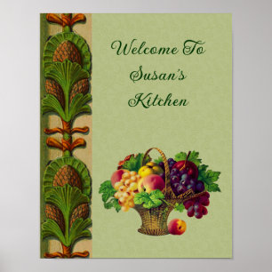 Welkom in mijn keuken Fruitmand Persoonlijk Poster