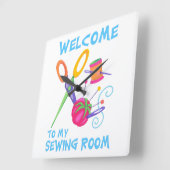 Welkom in mijn naaigarij vierkante klok (Hoek)