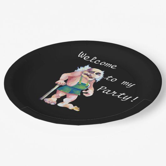 Welkom in mijn partij - Scandinavische gre Papieren Bordje (Gekanteld)