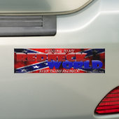 Welkom in mijn Rednek-wereld Bumpersticker (Op auto)