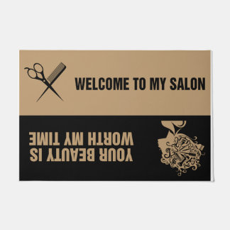 Welkom in mijn salon Doormat, haar stijlvolle gesc Deurmat