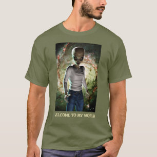 Welkom in mijn wereld. Alien in melkwegstelsel T-shirt