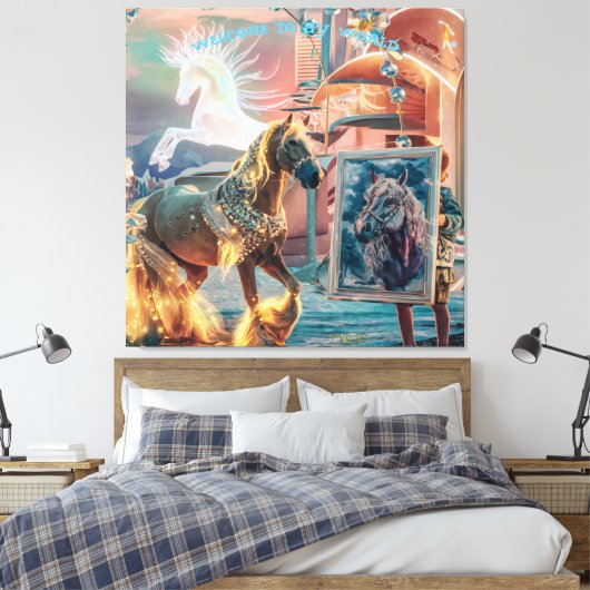 Welkom in mijn wereld canvas afdruk (Insitu (Slaapkamer))
