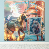 Welkom in mijn wereld canvas afdruk (Insitu (Houten vloer))